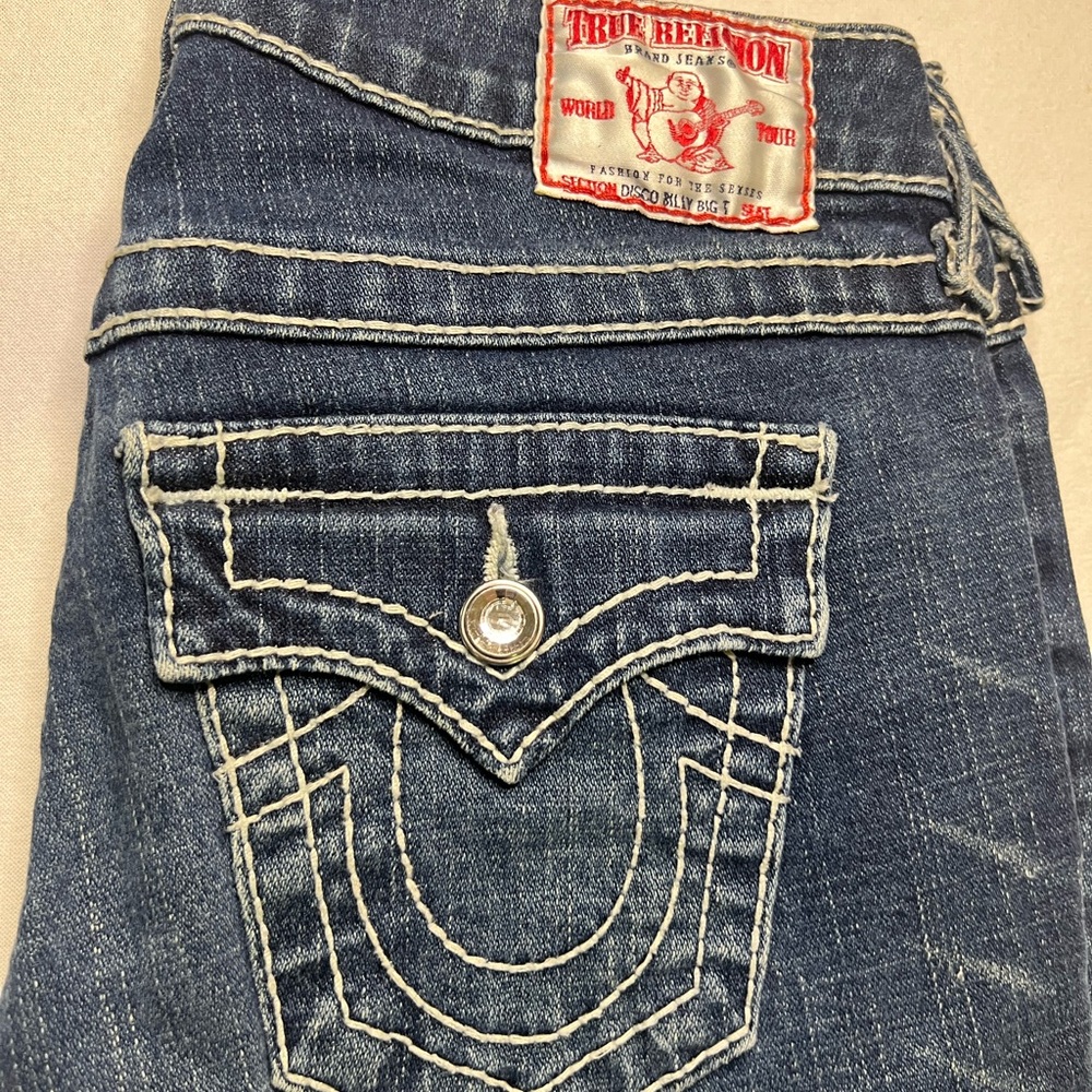 True Religion Women's Denim Jeans with White Stitching